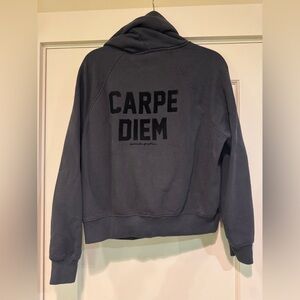 Spiritual Gangster Gray Hoodie with 'Carpe Diem' Print